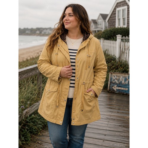 Coastal boho yellow hooded - coastal,