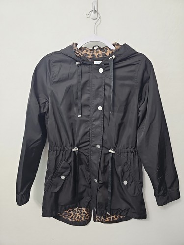 Time and tru black anorak - and,